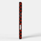 Black and Deep red checkerboard pattern Case-Mate iPhoneケース (裏面 / 右)