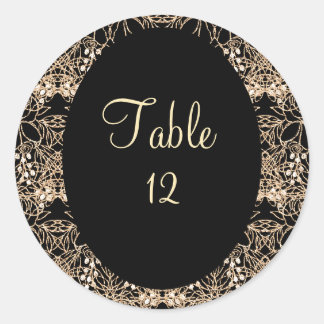 black and gold ラウンドシール