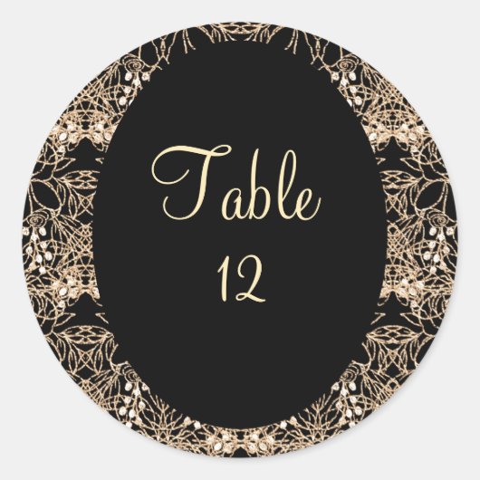 black and gold ラウンドシール (正面)