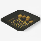 Black And Gold 2026 New Year Party ペーパープレート (傾斜あり)