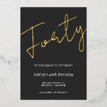 Black and Gold 40th Birthday Celebration