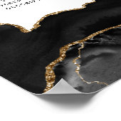 Black And Gold Agate Marble Service Pricing ポスター (角)