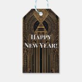 Black and Gold Art Deco ギフトタグ (裏面)