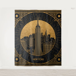 Black and Gold Art Deco Backdrop タペストリー