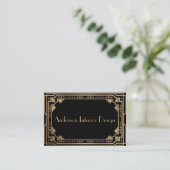 Black and Gold Art Deco Business Card 名刺 (スタンド正面)