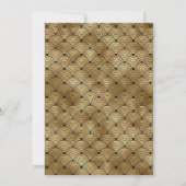 Black and Gold Art Deco Gold Rehearsal Dinner 招待状 (裏面)