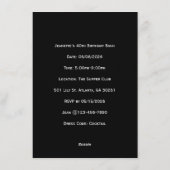 Black and Gold Art Deco Invitation 招待状 (裏面)