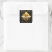 Black and Gold Art Deco Paper Napkins スクエアシール (バッグ)