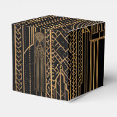 Black and Gold Art Deco Party Favor Box フェイバーボックス (裏面サイド)
