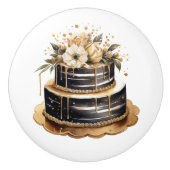 Black and Gold Bakery Ceramic Knobs セラミックノブ (正面)