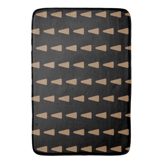 black and gold Bath Mat バスマット (正面縦)