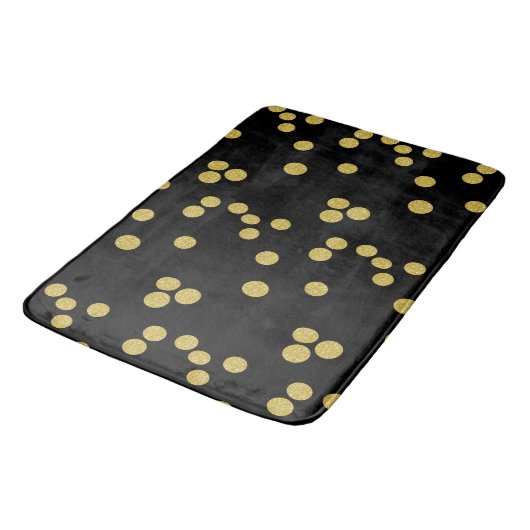 black and gold Bath Mat バスマット (アングル)