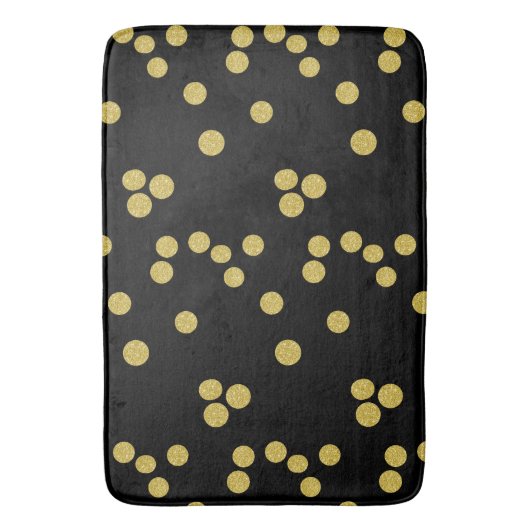 black and gold Bath Mat バスマット (正面縦)