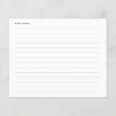 Black and Gold Bow Bridal Shower Recipe Card (裏面)