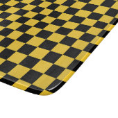 Black and gold checkerboard pattern カッティングボード (角)