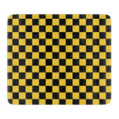 Black and gold checkerboard pattern カッティングボード (正面)