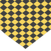 Black and gold checkerboard pattern ショートテーブルランナー (コーナー)