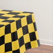 Black and gold checkerboard pattern テーブルクロス (インサイチュ)