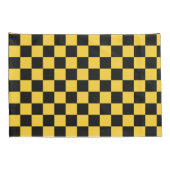 Black and gold checkerboard pattern 枕カバー (裏面-右)