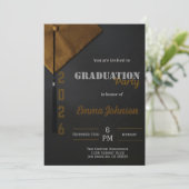 Black and Gold Class of 2026 Graduation invitation 招待状 (スタンド正面)