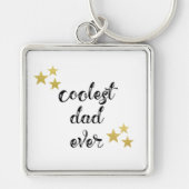 Black and Gold Coolest Dad Ever Keychain キーホルダー (正面)
