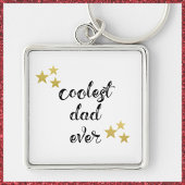 Black and Gold Coolest Dad Ever  Keychain キーホルダー