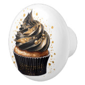 Black and Gold Cupcakes Ceramic Knobs セラミックノブ (右)