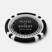 Black and gold diamonds wedding poker chips ポーカーチップ (シングル)