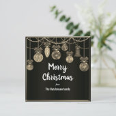 Black and Gold Elegance Christmas Card (スタンド正面)