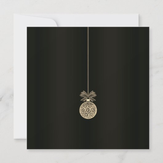 Black and Gold Elegance Christmas Card (裏面)
