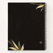 Black and Gold Elegant Daily Planner Notebook ノートブック (裏面)