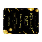 Black And Gold Elegant Retirement  マグネット (横)