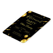 Black And Gold Elegant Retirement  マグネット (左側)