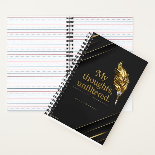 Black and Gold elegant  Spiral Notebook. ノートブック (内側)