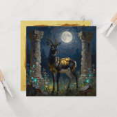 Black and Gold Gazelle | Blank カード (正面/裏面インサイチュ)