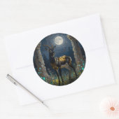 Black and Gold Gazelle | Wildlife Illustration ラウンドシール (封筒)