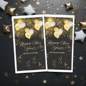 Black and Gold Glitter New Year's Eve Party 
