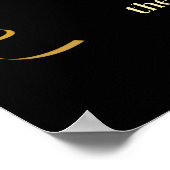 Black and Gold Glitter New Year's Eve Party  ポスター (角)