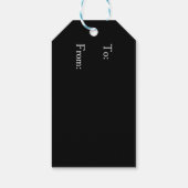 Black and Gold Glitter Numeral 90th Birthday  ギフトタグ (裏面)