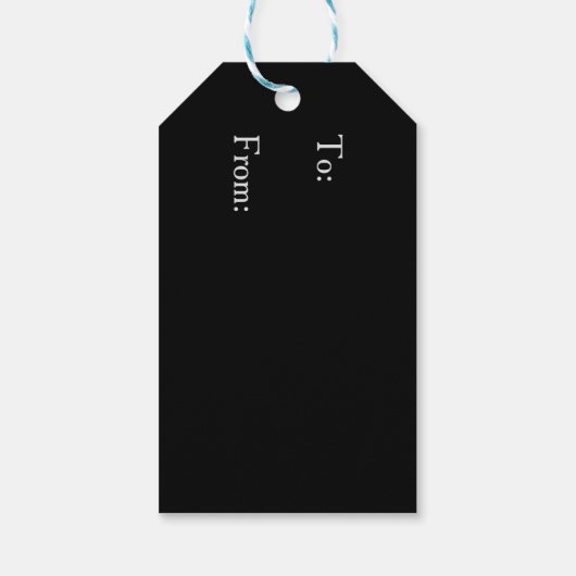 Black and Gold Glitter Numeral 90th Birthday  ギフトタグ (裏面)