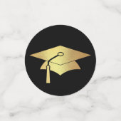 Black and Gold Graduation コンフェッティ (スモール正面)