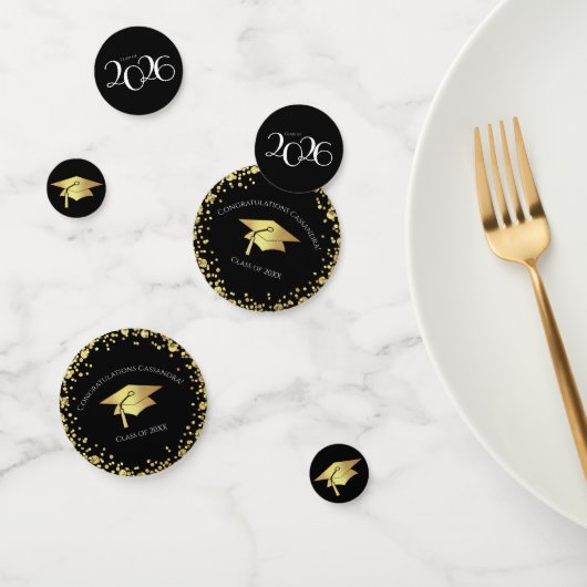Black and Gold Graduation コンフェッティ (グループ)
