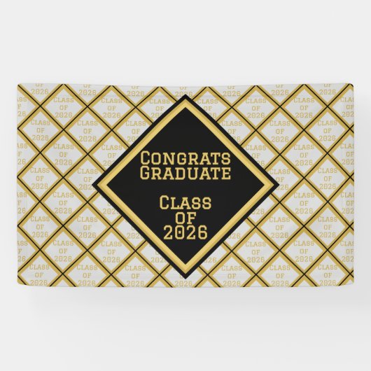 Black and Gold Graduation | 2026 横断幕 (横)
