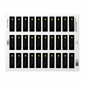 Black and Gold Graduation Return Address ラベル (フルシート)