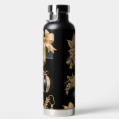BLACK AND GOLD HOLIDAY CHRISTMAS ORNAMENTS ウォーターボトル (右面)