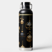 BLACK AND GOLD HOLIDAY CHRISTMAS ORNAMENTS ウォーターボトル (背面)