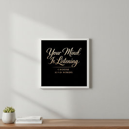 Black and Gold Luxe Mental Health Art アクリルウォールアート