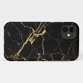 Black and Gold Marble Case-Mate iPhoneケース (裏面(横))