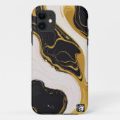Black and Gold Marble Case-Mate iPhoneケース (裏面)