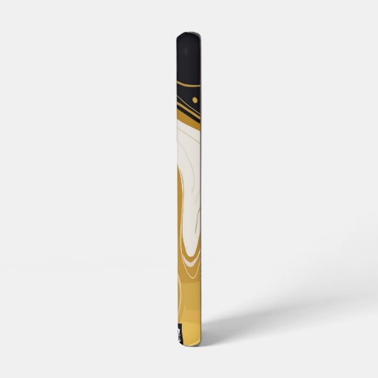 Black and Gold Marble Samsung Galaxyケース (左側面)